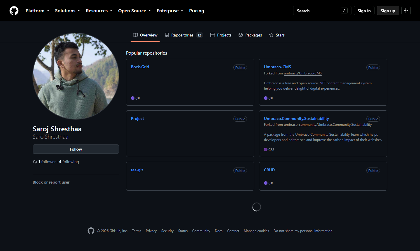 saroj.dev on GitHub